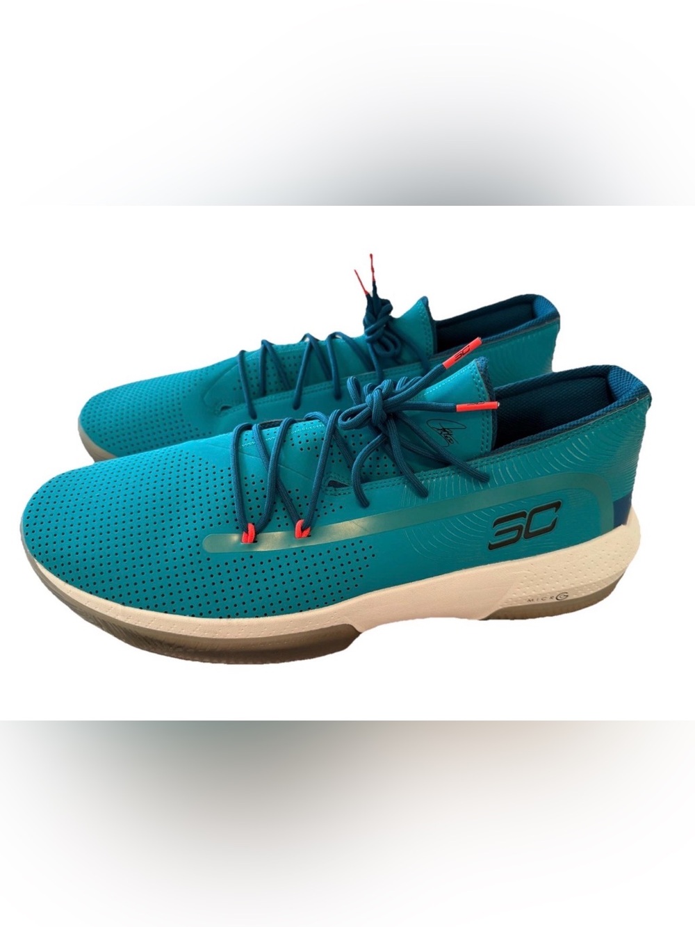Under Armour Curry 3Zer0 3 Teal Rush Men's Size 18 Sneakers 3022048-301